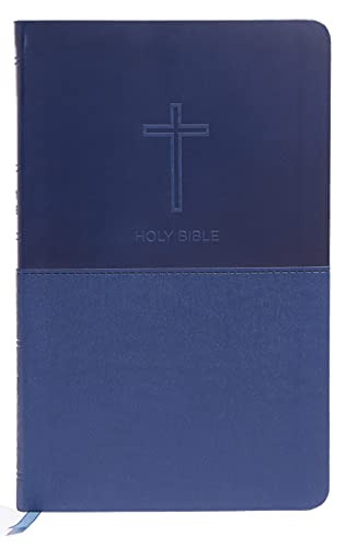 NKJV, Value Thinline Bible, Leathersoft, Blue, Red Letter, Comfort Print: Holy Bible, New King James Version