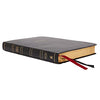 NKJV, Thinline Reference Bible, Large Print, Leathersoft, Black, Red Letter, Comfort Print: Holy Bible, New King James Version