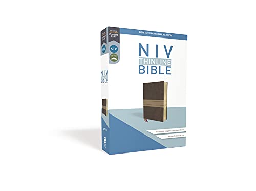 Holy Bible: New International Version, Chocolate/Tan Leathersoft, Thinline, Red Letter