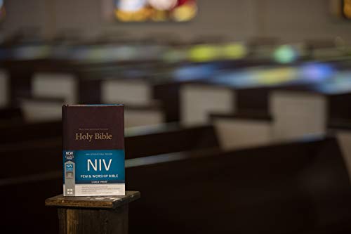 NIV, Pew and Worship Bible, Large Print, Hardcover, Burgundy