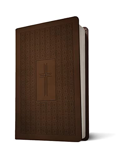 NLT Premium Value Thinline Bible, Filament Enabled Edition (Leatherlike, Dark Brown Cross)