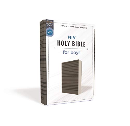 Holy Bible: New International Version for Boys, Charcoal Leathersoft, Comfort Print