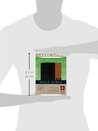 NLT Compact Edition Bible Large Print, Blacl/Tan, Indexed (Large Print Compact Edition: NLT)