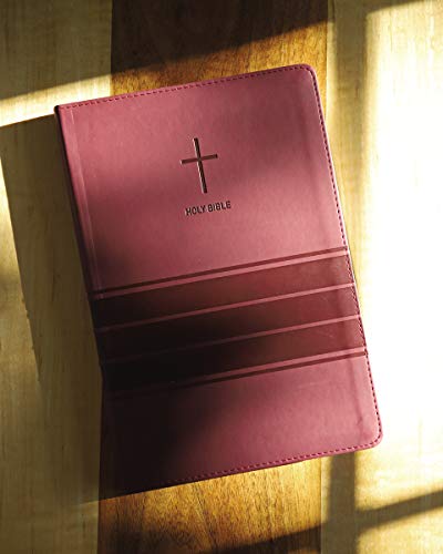 NIV, Value Thinline Bible, Large Print, Leathersoft, Burgund