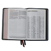 NKJV, Thinline Reference Bible, Large Print, Leathersoft, Black, Red Letter, Comfort Print: Holy Bible, New King James Version