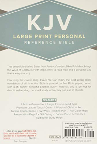 KJV Reference Bible, Personal Size, Large Print, Pink