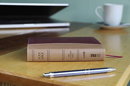 Amplified Holy Bible, Compact, Leathersoft, Tan/Burgundy: Captures the Full Meaning Behind the Original Greek and Hebrew