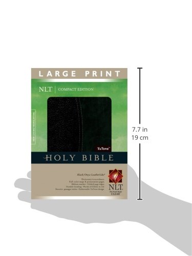 NLT Compact Edition Bible Large Print Tutone Black/Onyx (Compact Edition: NLTSE)