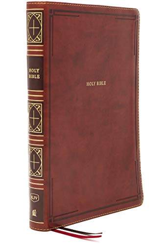 KJV Holy Bible, Giant Print Thinline Bible, Brown Leathersoft, Red Letter, Comfort Print: King James Version: Holy Bible, King James Version