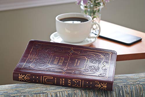 KJV Large Print Thinline Reference Bible, Filament Edition: King James Version, Ornate Burgundy Leatherlike, Filament Enabled, Thinline Reference