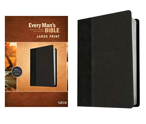NIV Every Man's Bible Large Print Tutone Onyx/Black: Every Man's Bible, New International Version, Onyx & Black