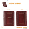 KJV Large Print Compact Bible Burgundy with Zipper Faux Leather