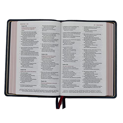 NKJV, Thinline Reference Bible, Large Print, Leathersoft, Black, Red Letter, Comfort Print: Holy Bible, New King James Version