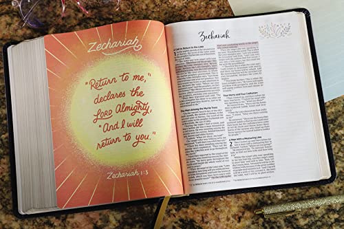 NIV Radiant Virtues Bible: New International Version, Navy Leathersoft: A Beautiful Word Collection, Red Letter, Comfort Print