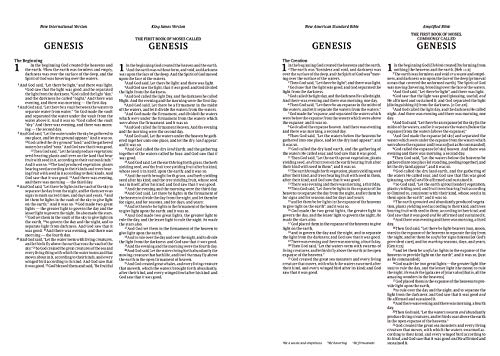 Holy Bible: New International Version, King James Version, New American Standard Bible, Amplified, Parallel Bible; Four Bible Versions Together for Study and Comparison