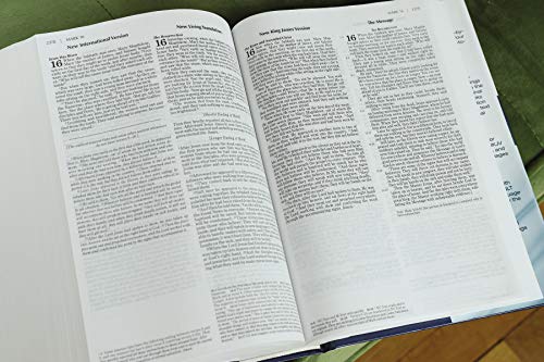 NIV, NKJV, NLT, The Message, Contemporary Comparative Study Side-by-Side Bible, Hardcover: The World's Bestselling Bible Paired with Three Contemporary Versions