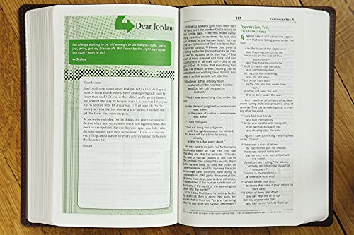 Holy Bible: New International Version, Chocolate, Italian Duo-Tone Teen Study Imitation Leather