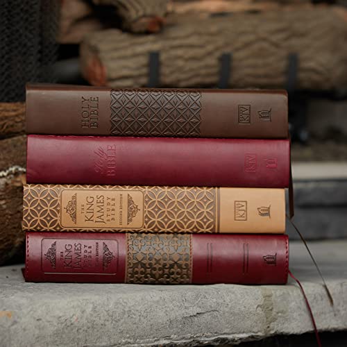 KJV Study Bible, Large Print, Bonded Leather, Black, Red Letter: Second Edition