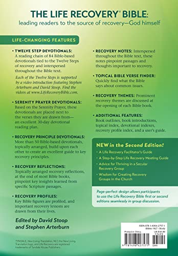 NLT Life Recovery Bible, Large Print, Paperback