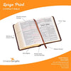 KJV Large Print Compact Bible Burgundy with Zipper Faux Leather