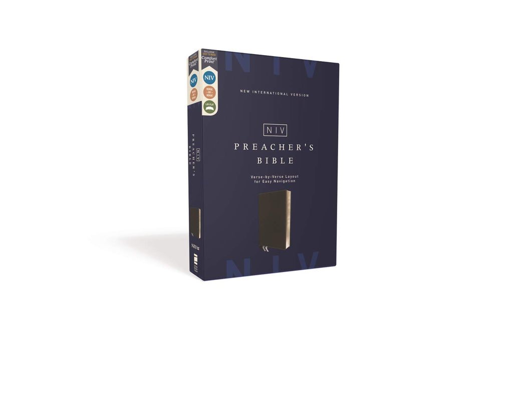 Holy Bible: New International Version, Preacher's Bible, Black, Verse-by-verse Format, Leathersoft, Comfort Print Imitation Leather – Import, 28 April 2020