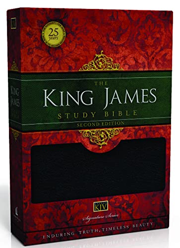 KJV Study Bible, Large Print, Bonded Leather, Black, Red Letter: Second Edition