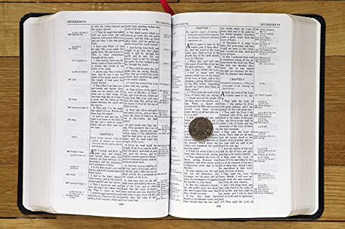 KJV, Thompson Chain-Reference Bible, Handy Size, Bonded Leather, Black, Red Letter: King James Version, Black, Bonded Leather, Handy Size, Red Letter