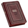 KJV Large Print Compact Bible Burgundy with Zipper Faux Leather