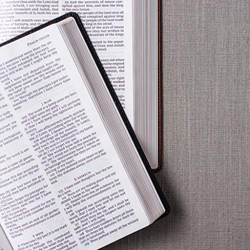 KJV Holy Bible, Giant Print Thinline Bible, Brown Leathersoft, Red Letter, Comfort Print: King James Version: Holy Bible, King James Version