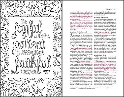Holy Bible: New International Version Inspiring Words, 52 Verses to Color