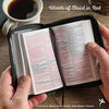 KJV Large Print Compact Bible Burgundy with Zipper Faux Leather