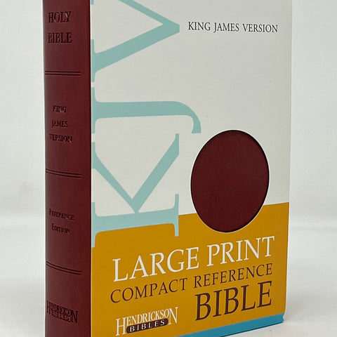 KJV Large Print Compact Reference Bible (Red Letter, Bonded Leather, Burgundy) Bonded Leather