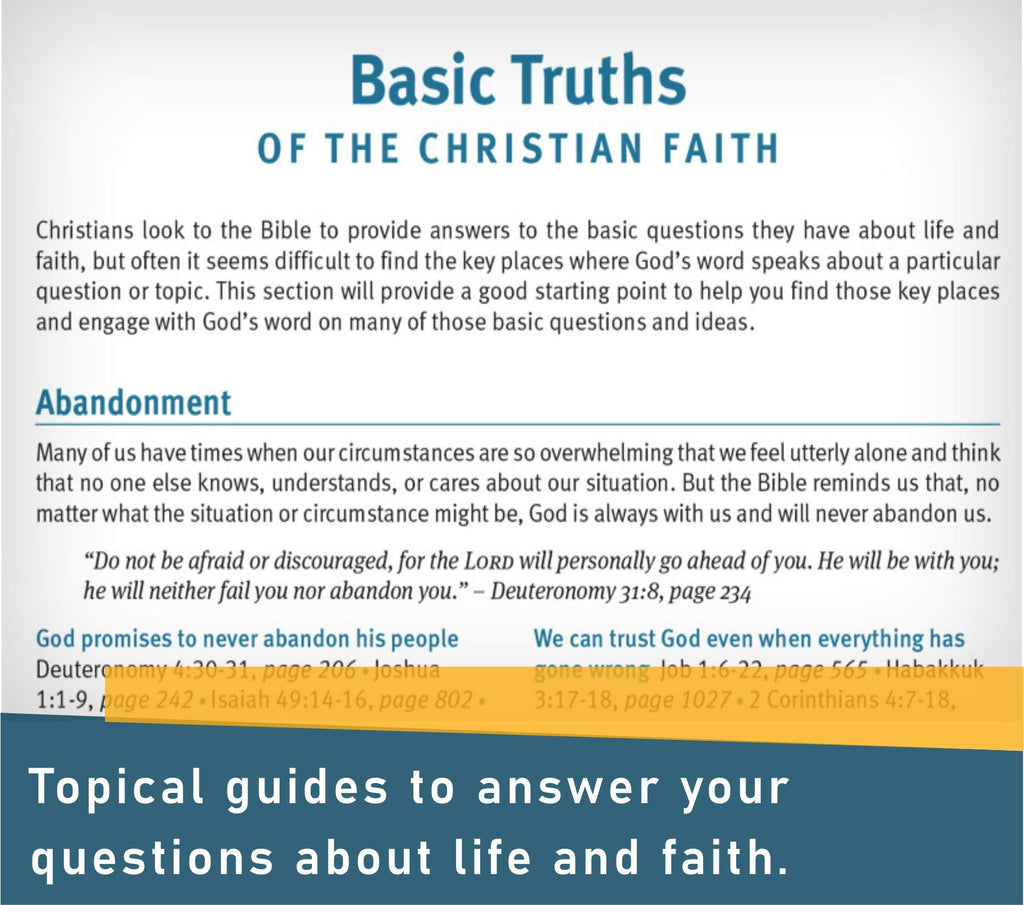 NLT Christian Basics Bible, Indexed, The Hardcover