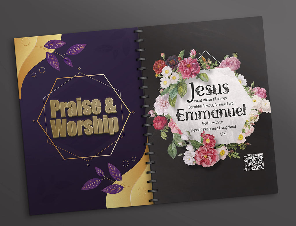 Christian Song Book - Worship songs with music - kids songs with music - Praise Project kids song book volume 1 - Christian Digital Song Book Spiral-bound – 1 January 2021