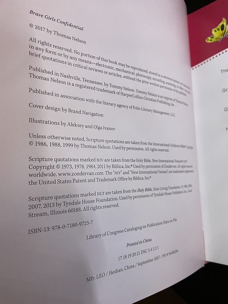 Tommy Nelson's Brave Girls Confidential: Stories and Secrets about Faith and Friendship