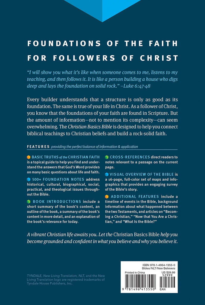 NLT Christian Basics Bible, Indexed, The Hardcover