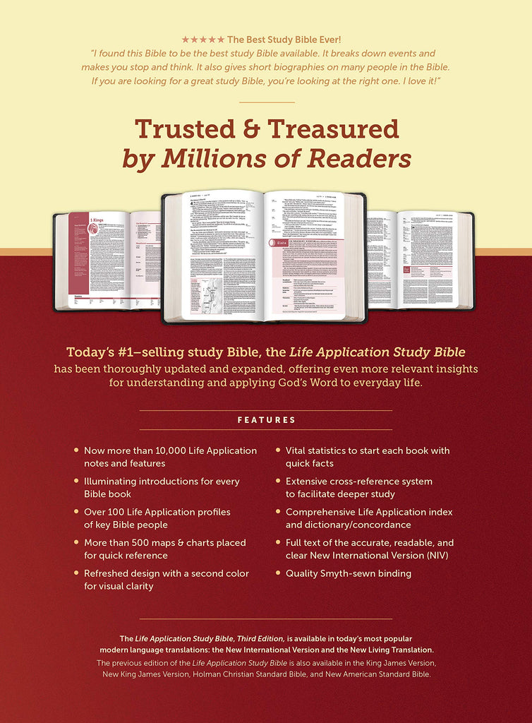 NIV Life Application Study Bible, Third Edition Imitation Leather – Import, 1 October 2019