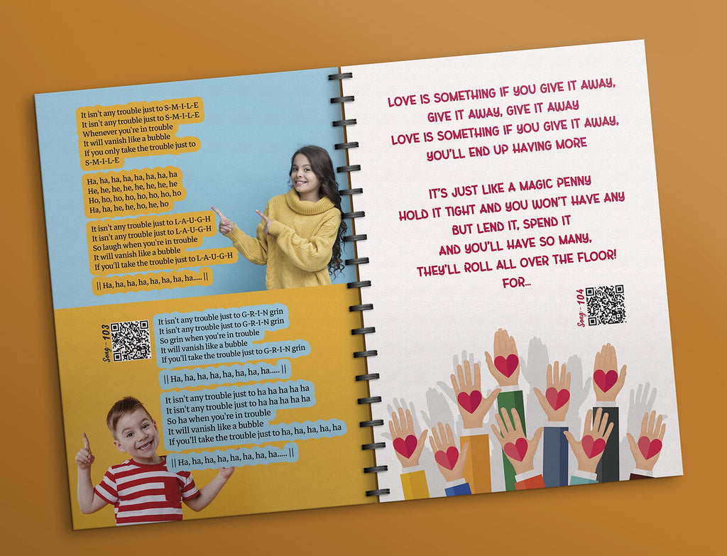 Christian Song Book - Worship songs with music - kids songs with music - Praise Project kids song book volume 1 - Christian Digital Song Book Spiral-bound – 1 January 2021
