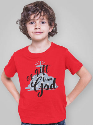 Christian Boys T-Shirts - A gift from God - Share Your Faith with Fun and Durable Christian Apparel Boys T-Shirts