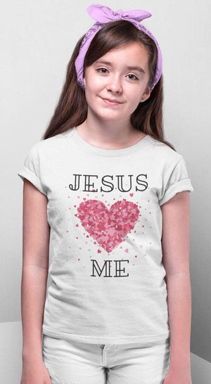 Christian Girls T-Shirts - Jesus Loves Me - Share Your Faith with Fun and Durable Christian Apparel Girls T-Shirts