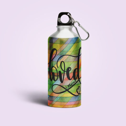 Loved - Sipper Bottle - (Drink Up the Word of God) Christian Gift Sipper Bottles for Daily Inspiration