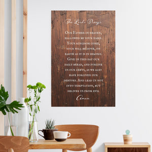 The Lord's Prayer 12 X 18 - Sale - Elegant and Inspiring Christian Wall Frames: The Lord's Prayer Edition
