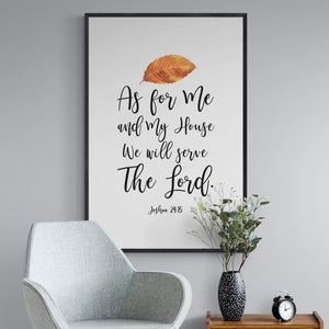 We will serve the Lord - Sale - Elegant and Inspiring Christian Wall Frames: The Lord's Prayer Edition