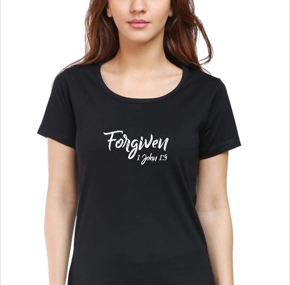 Forgiven 1 John 1:9 - Christian T-Shirt - Christian T-Shirts for Girls and Women | Faith-Inspired Clothing