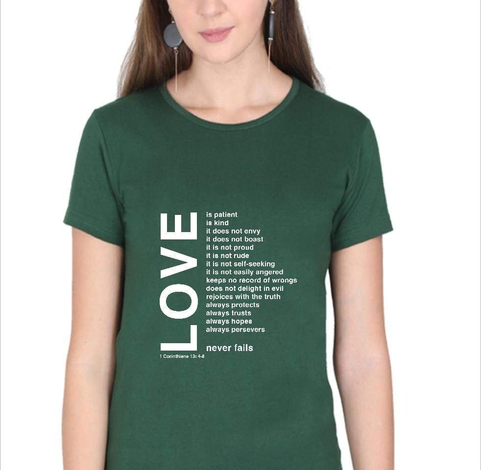 Love - Christian T-Shirt - Christian T-Shirts for Girls and Women | Faith-Inspired Clothing