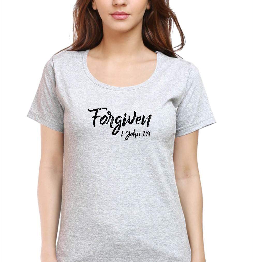Forgiven 1 John 1:9 - Christian T-Shirt - Christian T-Shirts for Girls and Women | Faith-Inspired Clothing