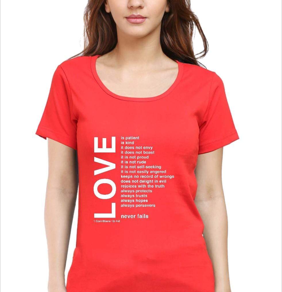 Love - Christian T-Shirt - Christian T-Shirts for Girls and Women | Faith-Inspired Clothing