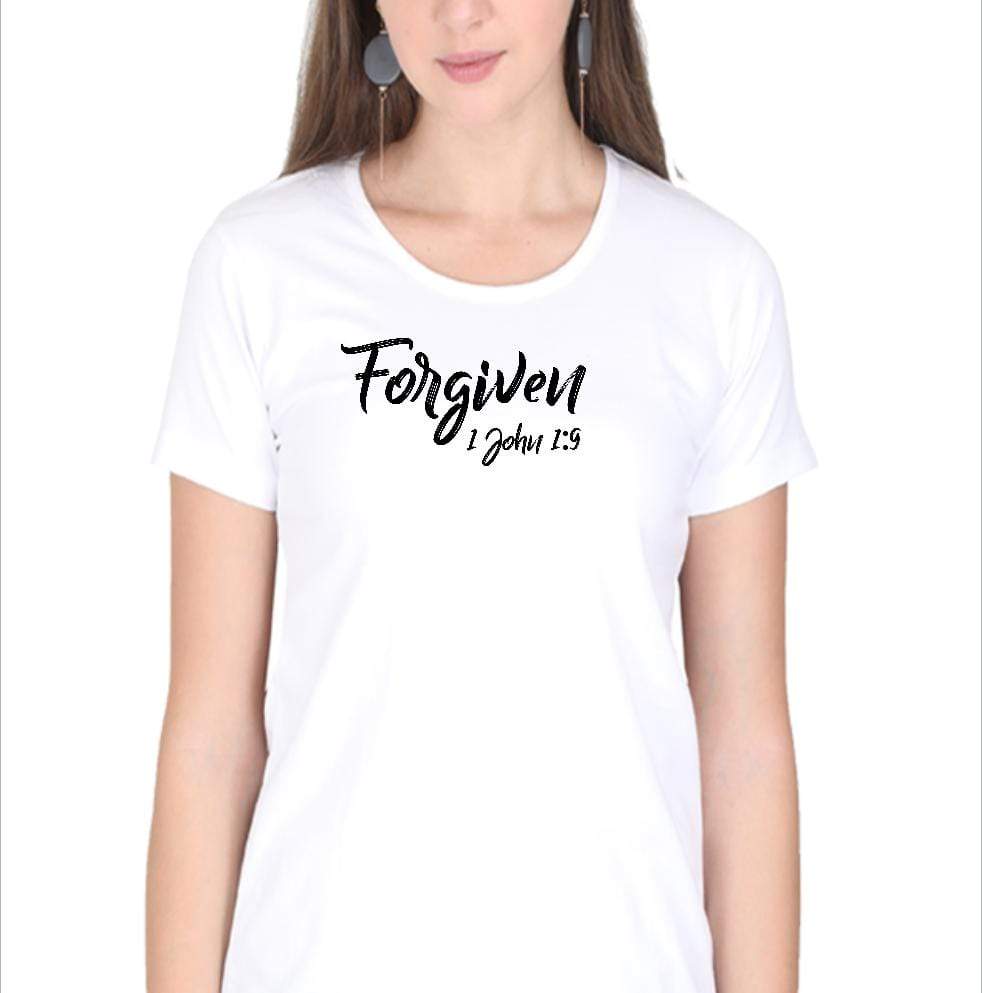 Forgiven 1 John 1:9 - Christian T-Shirt - Christian T-Shirts for Girls and Women | Faith-Inspired Clothing