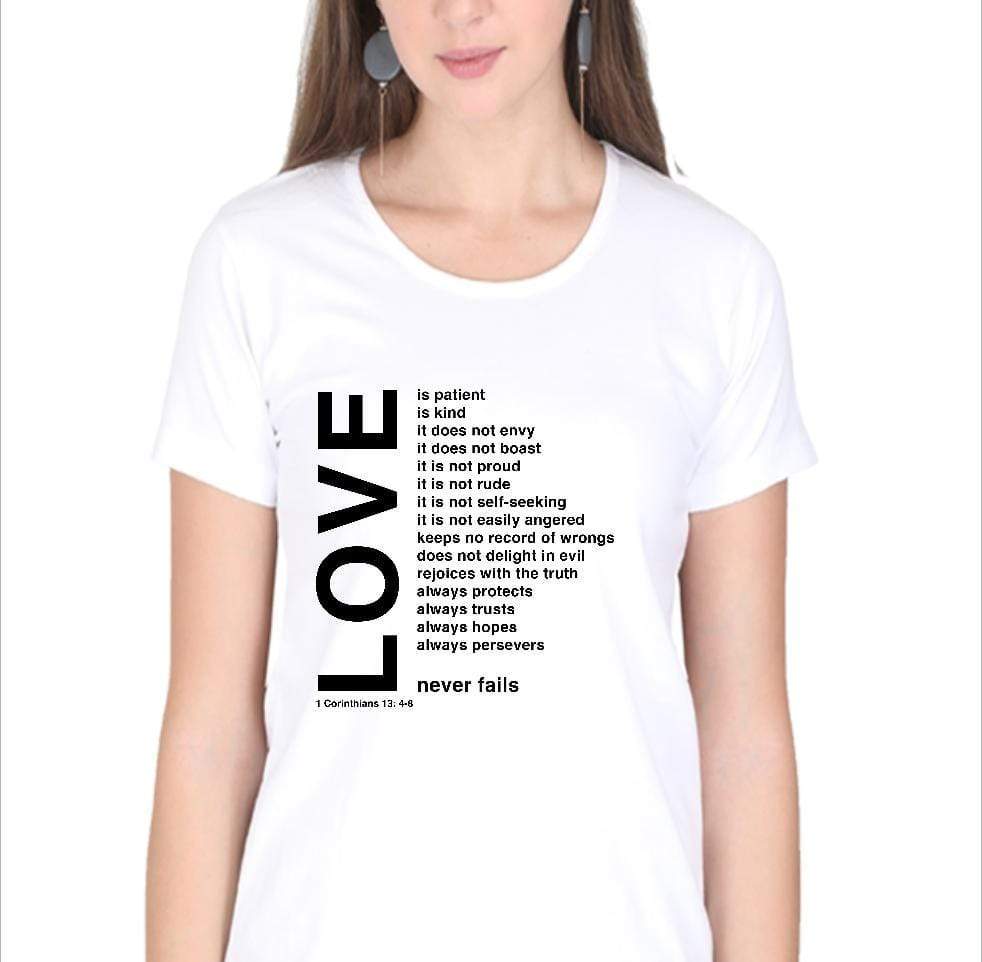 Love - Christian T-Shirt - Christian T-Shirts for Girls and Women | Faith-Inspired Clothing