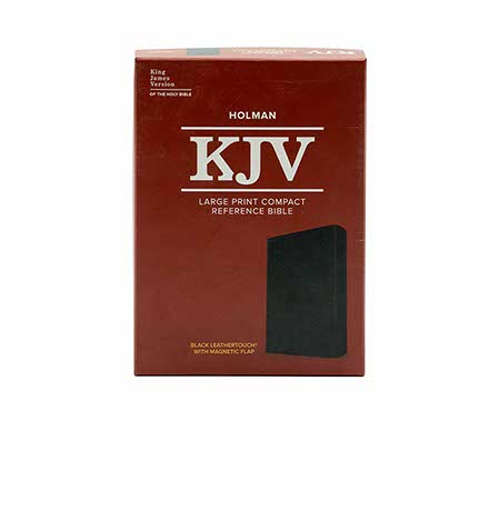 KJV COMPACT REFERENCE BIBLE, BLACK LEATHERTOUCH WITH MAGNETIC FLAP, RED LETTER, PURE CAMBRIDGE TEXT, PRESENTATION PAGE, CROSS-REFERENCES, FULL-COLOR MAPS, EASY-TO-READ BIBLE MCM TYPE
